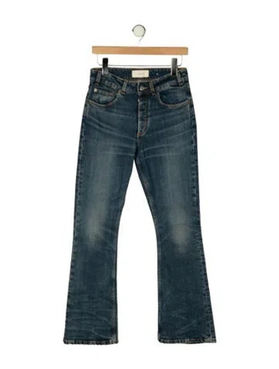 Pre-owned Jeanerica High-rise Flared Jeans In Blue