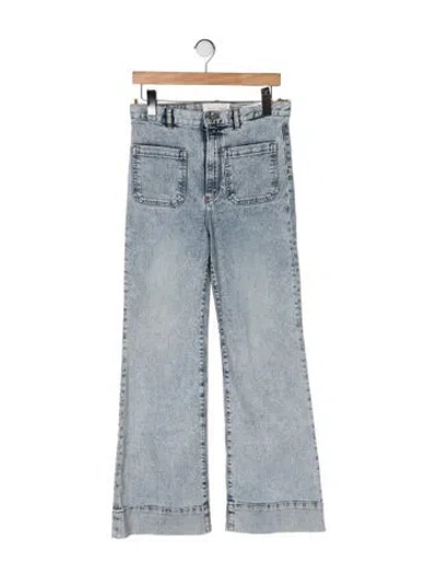 Pre-owned Jeanerica High-rise Flared Jeans In Blue