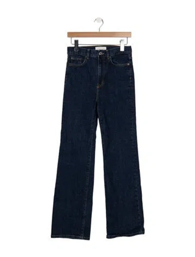 Pre-owned Jeanerica High-rise Flared Jeans In Blue