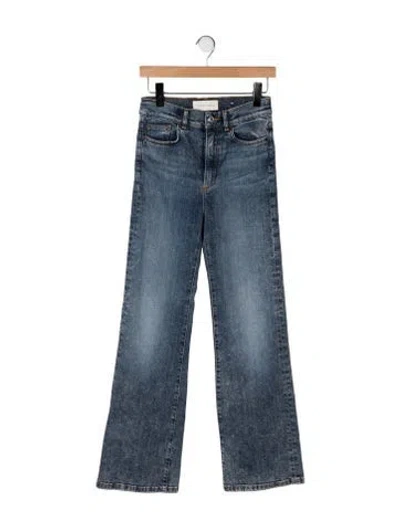 Pre-owned Jeanerica High-rise Flared Jeans In Blue