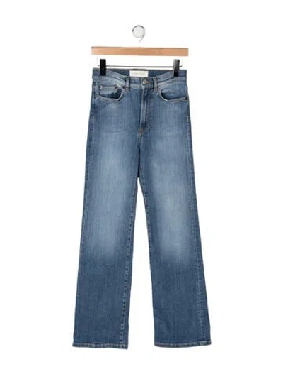 Pre-owned Jeanerica High-rise Flared Jeans In Blue