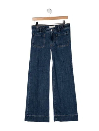 Pre-owned Jeanerica High-rise Flared Jeans In Blue