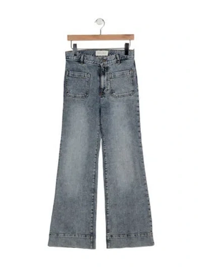 Pre-owned Jeanerica High-rise Flared Jeans In Blue
