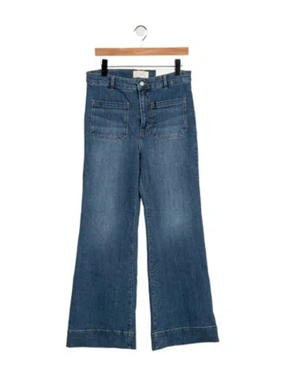 Pre-owned Jeanerica High-rise Flared Jeans In Blue
