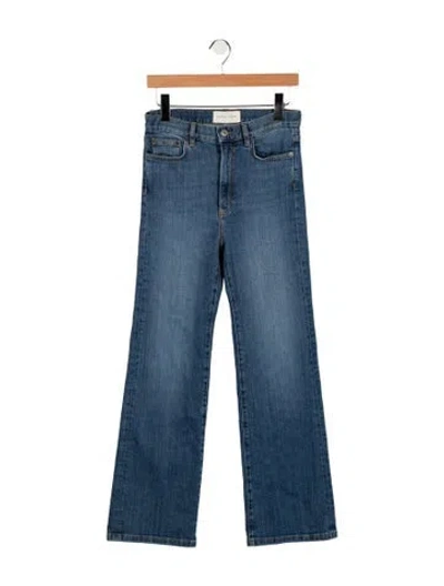 Pre-owned Jeanerica High-rise Flared Jeans In Blue