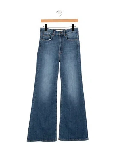 Pre-owned Jeanerica High-rise Flared Jeans In Blue