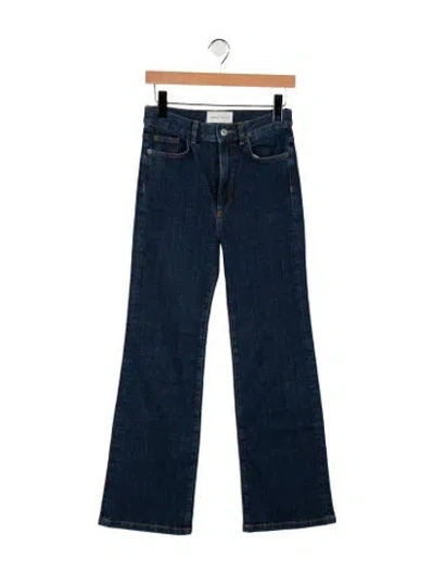 Pre-owned Jeanerica High-rise Flared Jeans In Blue