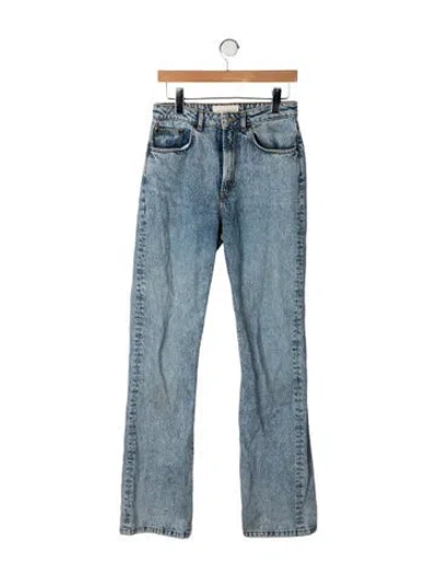 Pre-owned Jeanerica High-rise Flared Jeans In Blue