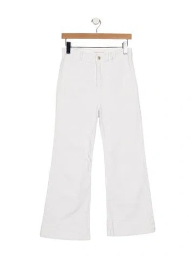 Pre-owned Jeanerica High-rise Flared Jeans In White