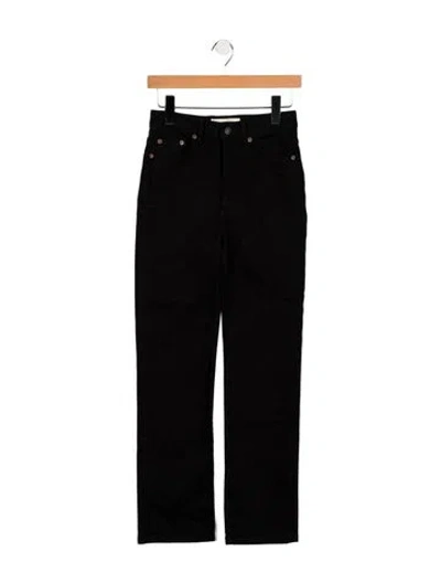 Pre-owned Jeanerica High-rise Straight Leg Jeans In Black