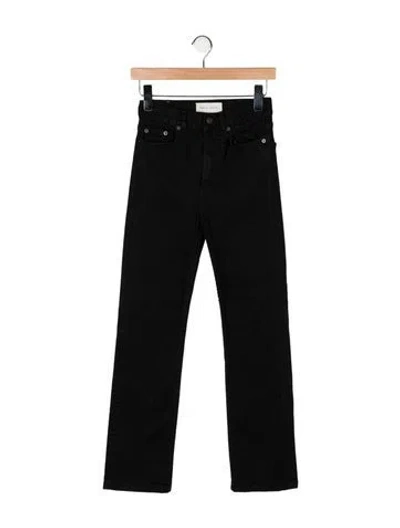 Pre-owned Jeanerica High-rise Straight Leg Jeans In Black