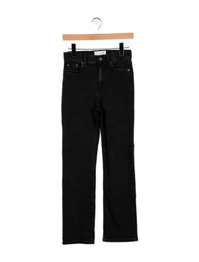 Pre-owned Jeanerica High-rise Straight Leg Jeans In Black