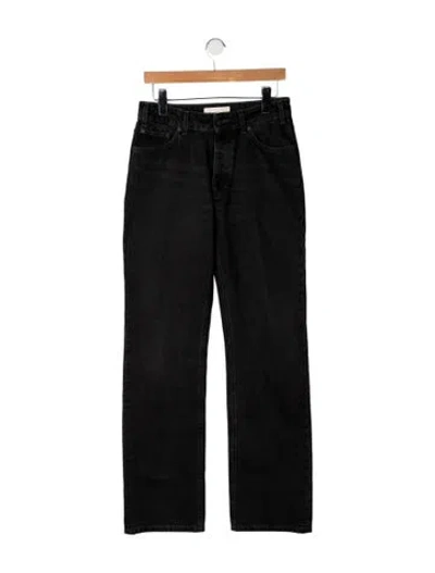 Pre-owned Jeanerica High-rise Straight Leg Jeans In Black