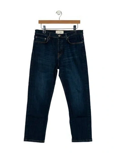 Pre-owned Jeanerica High-rise Straight Leg Jeans In Blue