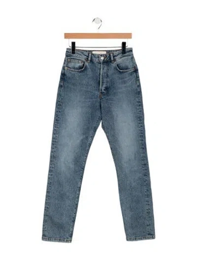 Pre-owned Jeanerica High-rise Straight Leg Jeans In Blue