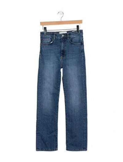 Pre-owned Jeanerica High-rise Straight Leg Jeans In Blue
