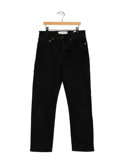 Pre-owned Jeanerica High-rise Straight Leg Jeans In Gray