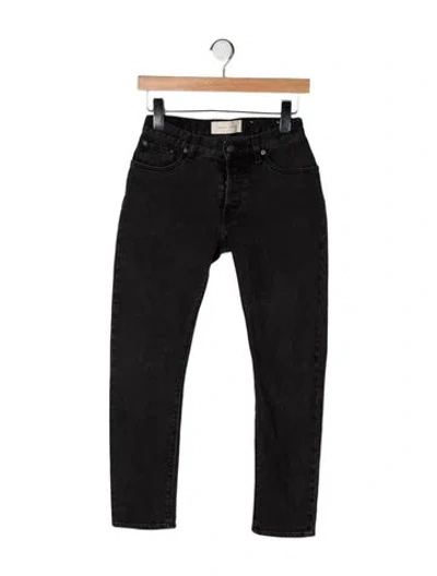 Pre-owned Jeanerica High-rise Straight Leg Jeans In Grey