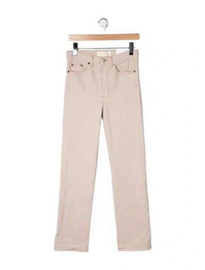 Pre-owned Jeanerica High-rise Straight Leg Jeans In Neutral