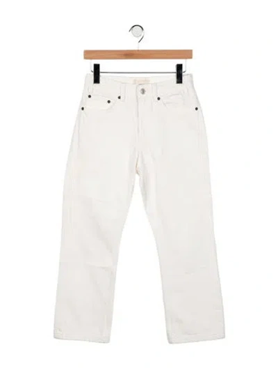 Pre-owned Jeanerica High-rise Straight Leg Jeans In White
