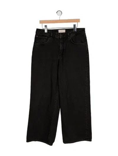 Pre-owned Jeanerica High-rise Wide Leg Jeans In Black