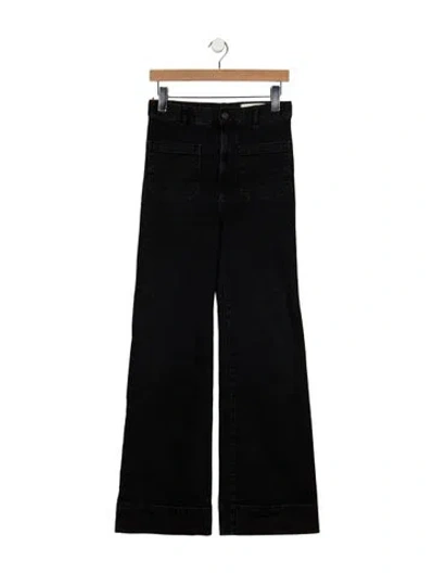 Pre-owned Jeanerica High-rise Wide Leg Jeans In Black