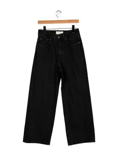 Pre-owned Jeanerica High-rise Wide Leg Jeans In Black