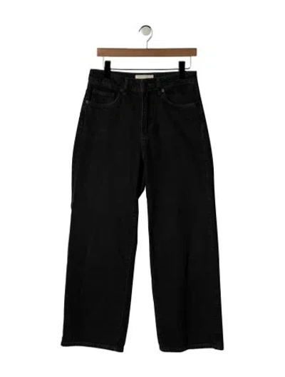 Pre-owned Jeanerica High-rise Wide Leg Jeans In Black