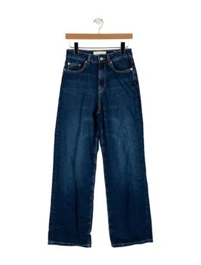 Pre-owned Jeanerica High-rise Wide Leg Jeans In Blue