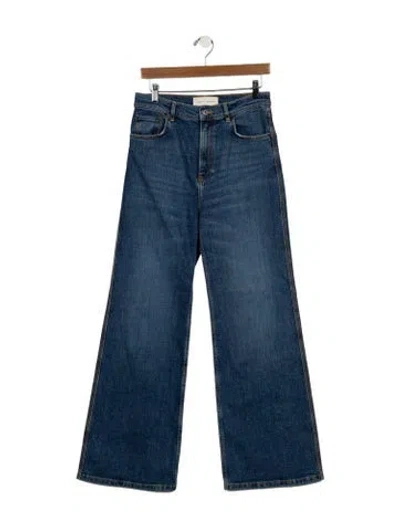Pre-owned Jeanerica High-rise Wide Leg Jeans In Blue
