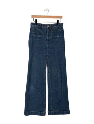 Pre-owned Jeanerica High-rise Wide Leg Jeans In Blue