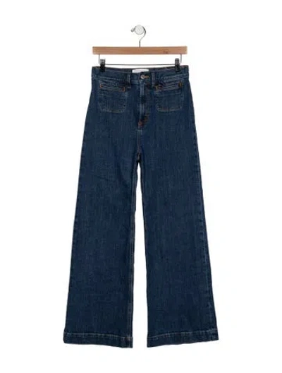 Pre-owned Jeanerica High-rise Wide Leg Jeans In Blue