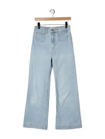 Pre-owned Jeanerica High-rise Wide Leg Jeans In Blue