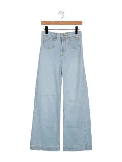Pre-owned Jeanerica High-rise Wide Leg Jeans In Blue