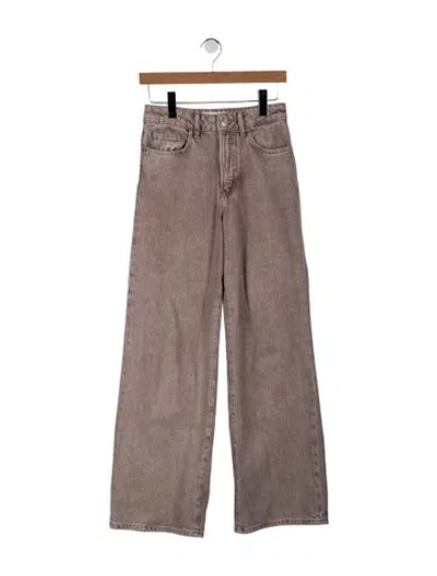 Pre-owned Jeanerica High-rise Wide Leg Jeans In Brown