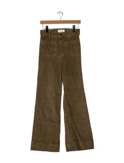 Pre-owned Jeanerica High-rise Wide Leg Jeans In Green