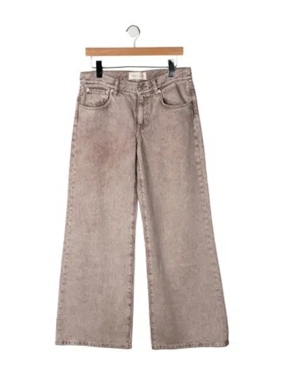 Pre-owned Jeanerica High-rise Wide Leg Jeans In Neutrals