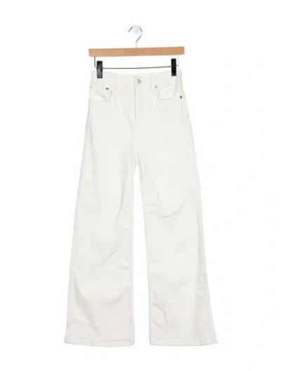 Pre-owned Jeanerica High-rise Wide Leg Jeans In White