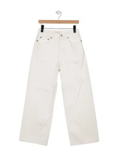 Pre-owned Jeanerica High-rise Wide Leg Jeans In White