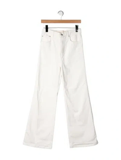 Pre-owned Jeanerica High-rise Wide Leg Jeans In Yellow