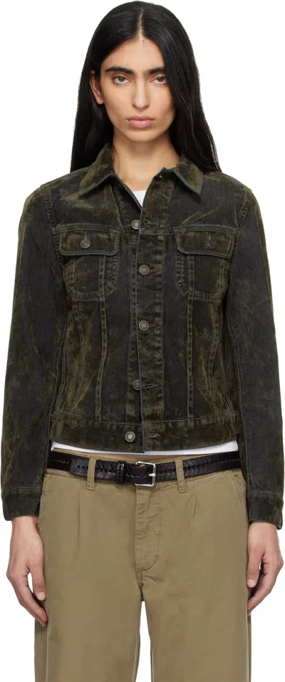 Jeanerica Khaki Elsa Denim Jacket In Brown