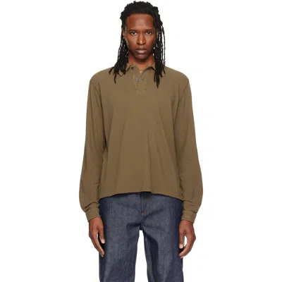 Jeanerica Khaki Rory Polo In Khaki Green