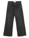 Jeanerica Kyoto Corduroy Low-rise Flared-leg Jeans In Black