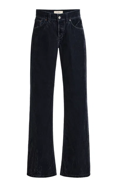 Jeanerica Kyoto Droit Corduroy Low-rise Straight-leg Jeans In Blue