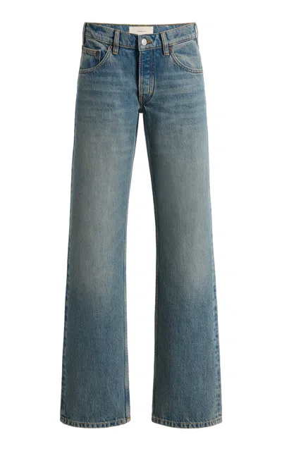 Jeanerica Kyoto Droit Rigid Low-rise Straight-leg Jeans In Blue