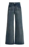 Jeanerica Kyoto Low-rise Flared-leg Jeans In Blue
