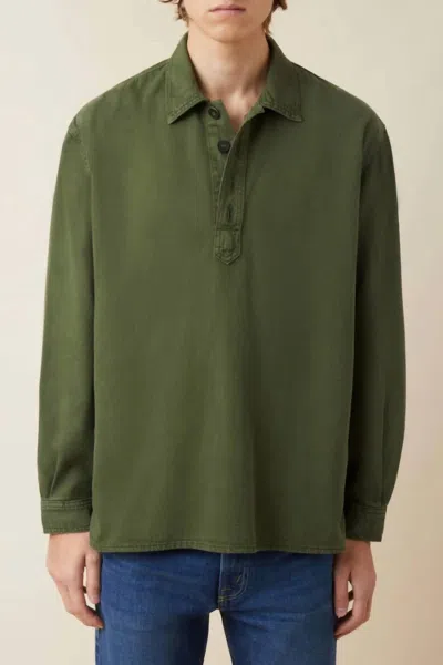 Jeanerica Lala Long Sleeve Shirt In Military Green