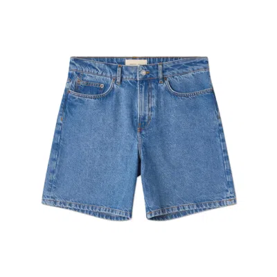 Jeanerica Light Vintage Denim Mini Shorts In Blue