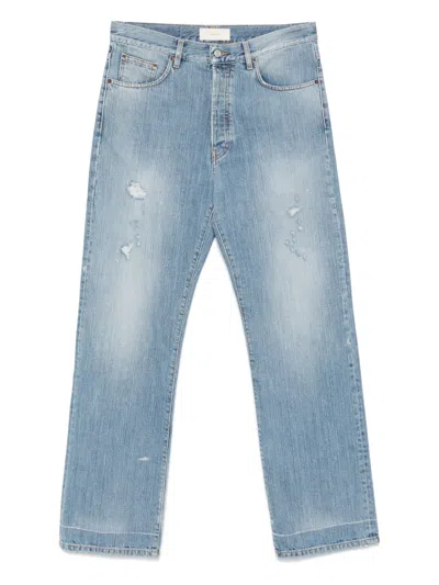 Jeanerica Logo-patch Jeans In Multicolor