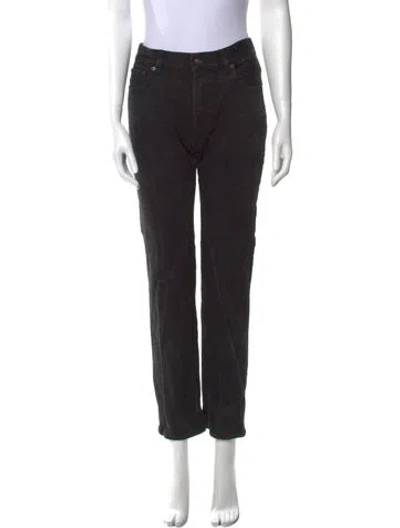 Pre-owned Jeanerica Low-rise Straight Leg Jeans In Black